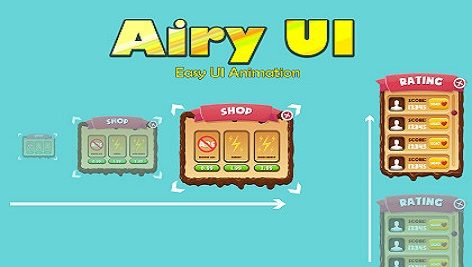 پکیج یونیتی Airy UI – Easy UI Animation (رایگان)