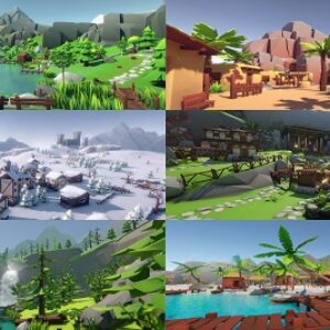 Overview Package Content Releases Reviews Publisher info Asset Quality URP / HDRP Support: Use these packages (free for anybody with access to the Ultra Pack): HDRP and URP Already own a LPS pack? Uprage to this pack at a discounted price! Six packs in a single package! Asia, Desert, Woodlands ,Winter, Forest and Tropical Islands at an unbeatable price! Build your own environments with easy drag'n'drop: all assets come with a fitting collider and prefabs. Or use the 6 vast, prebuilt demoscenes that are included (see the screenshots). Performance: All 6 environments share 1 material and 1 texture, so you even can mix them and Unity can still batch the drawcalls together. Stats: - Texture Size: 2048px, looks good down to 512px - Polycounts of all meshes here - 336 prefabs Contains the following Lowpoly Series Packs: Lowpoly Style Asia Lowpoly Style Desert Lowpoly Style Alpine Woodlands Lowpoly Style Artic Tundra Lowpoly Style Forest Pack Lowpoly Style Tropical Island Forum Thread Report this asset Lowpoly Style Ultra Pack